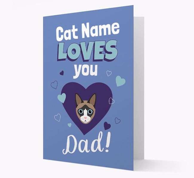 'Loves You Dad' - Personalised {breedCommonName} Card